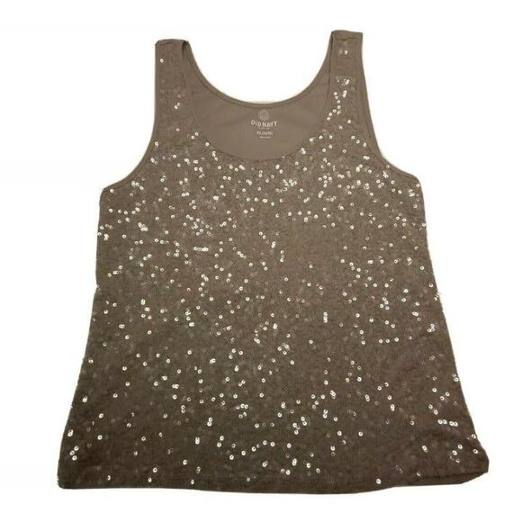 Old Navy Womens Plus Sz XXL Gray Sequined Tank Top - Picture 1 of 7